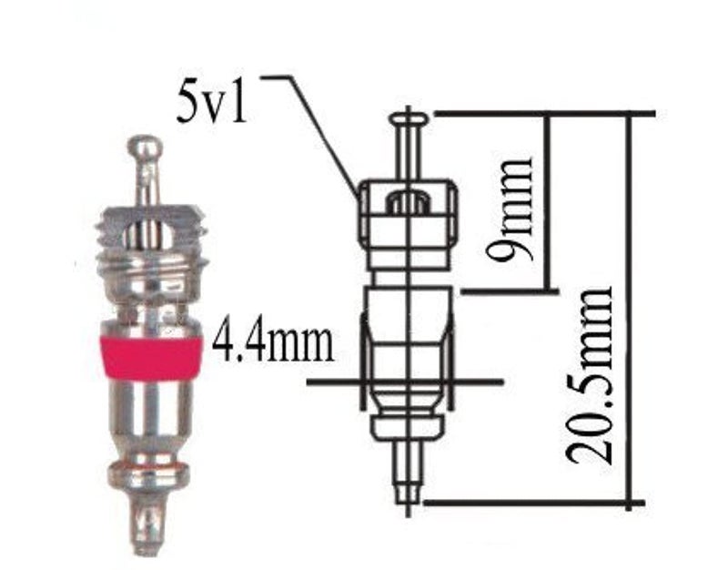 Z&D Valve Aracey Tire Repair Tool Set - 4 x Dual Single Head Valve Core Remover and 100 Pieces Car Truck Replacement Tire Tyre Valve Stem Core Part - Image 3